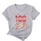 thumbnail image 5 of Camisetas de Cuello de Tripulación de Manga Corta para Mujeres Carta Impresa Camiseta 95% Poliéster 5% Spandex, Manga Corta Cuello Redondo Top Casual para Diario, 5 of 5