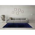 thumbnail image 3 of Ahgly Company Indoor Rectangle Abstract Blue Modern Area Rugs, 2' x 5', 3 of 4