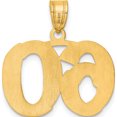 thumbnail image 3 of 14K Yellow Gold Polished Etched Number 60 Pendant - Jbsp, 3 of 5