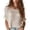White, variant on Stichou Women's Summer Crochet Tops Half Sleeve Knit Sweater Hollow Out 2026 Beach Vacation Clothes Casual Spring Outfits Beige L