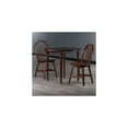 thumbnail image 6 of HomeStock Rustic Retreat 3 Piecec Drop Leaf Solid Wood Round Dining Table With Rustic Retreat Chairs - 35.98W x 35.98D x 30.08H-Color:Walnut, 6 of 6