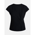 thumbnail image 6 of Time and Tru Women's Twist-Front Tee with Short Sleeves, Sizes XS-XXXL, 6 of 6