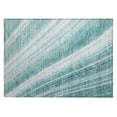 thumbnail image 2 of Addison Rugs Chantille Indoor/Outdoor Transitional Stripes Teal Washable Rectangle Rug, 1'8" x 2'6", 2 of 6