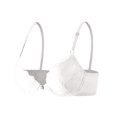 thumbnail image 4 of Gymayou Lace Bras For Women Front Closure Underwire Plunge V Neck Bra Push Up Bra White, 4 of 4