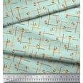 thumbnail image 2 of Soimoi Green Georgette Viscose Fabric Maze & Grandiflora Roses Floral Decor Fabric Printed Yard 42 Inch Wide, 2 of 6