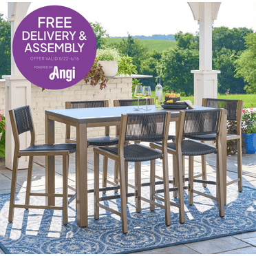 Better Homes & Gardens Tarren 5-Piece High Dining Set, Black