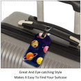thumbnail image 3 of Square 2Pack PU Leather Space Universe Planet Cruise Luggage Tag with Privacy Cover and Name ID Tag for Travel Handbags Backpacks Luggage Tags, 3 of 6