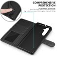 thumbnail image 3 of Tiflook For Samsung Galaxy S24 Plus 5G | 2024 | Wallet Case, Luxury PU Leather ID Cash Credit Card Holder Slots [Kickstand Feature] [Wrist Strap] Carrying Flip Cover [Black], 3 of 6