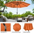 thumbnail image 3 of Pure Garden 10 ft Patio Umbrella - 3-Tier Outdoor Sunshade with Tilt, Rust, 3 of 17