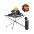 thumbnail image 3 of Support de Feu de Camp Pliant Portable Foyer Pliant Portable Foyer Extérieur Support en Métal, Grand, 3 of 6