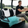 thumbnail image 5 of XYZCANDO Beach Seashell Print Golf Cart Seat Cover with 4 Front Pockets - Universal Washable Non-Slip Protector for 2-Seat Golf Carts, 5 of 8