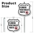 thumbnail image 2 of Please Do Not Pick Flowers Vegetables Fruits (5 Pack) 12 inch X 12 inch Shield Shaped Commercial Grade Plastic Signs with Aluminum Mounting Stakes Weather Resistant Made in the USA, 2 of 8