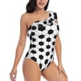 thumbnail image 3 of Honeii Soccer Ball for women's one-piece swimsuit featuring a chic one-shoulder design experience elegance and style in the water-Large, 3 of 6