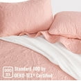 thumbnail image 3 of Exclusivo Mezcla Twin Quilt Bedding Set, Lightweight Vintage Twin XL Size Quilts with Pillow Sham, Soft Bedspreads Coverlets for All Seasons (88"x68", Blush Pink), 3 of 8