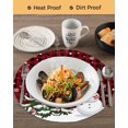 thumbnail image 3 of 13 Inch Round Placemats Set of 4, Christmas Non Slip Heat Insulation PP Table Mats, Snowman Tree Snowy Red Black Buffalo Plaid Washable Place Mats for Kitchen Dining Party Table Decor, 3 of 7