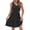 Black, variant on Summer Dresses for Women Casual Floral Sundresses Sleeveless V Neck Ruffle Empire Midi Dress with Pockets