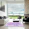 thumbnail image 7 of Ahgly Company Machine Washable Indoor Square Transitional Heliotrope Purple Area Rugs, 8' Square, 7 of 7