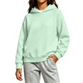 thumbnail image 2 of Vivcore Kids Knit Hoodie Casual Pullover Sweater Soft Cozy Hooded Sweatshirt for Toddlers and Children,Light Green,120, 2 of 8
