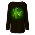 thumbnail image 4 of Baqcunre T Shirts for Women,Saint Patricks Day B Print Large Loose Round Neck Long Sleeve T Shirt Top,St. Patrick's Day Shirts for Women Womens Tops,Graphic Tees for Women S-XXL, 4 of 5