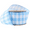 Blue, variant on LaRibbons 2 1/2" Wired Ribbon | White/Spring Gingham | 10 Yard Roll | 4 Color Options