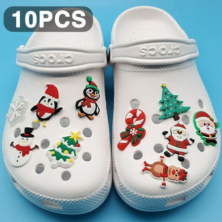 

10X Christmas Holiday Shoe Charms Shoe Buckle Decor For Croc Bracelet Wristband