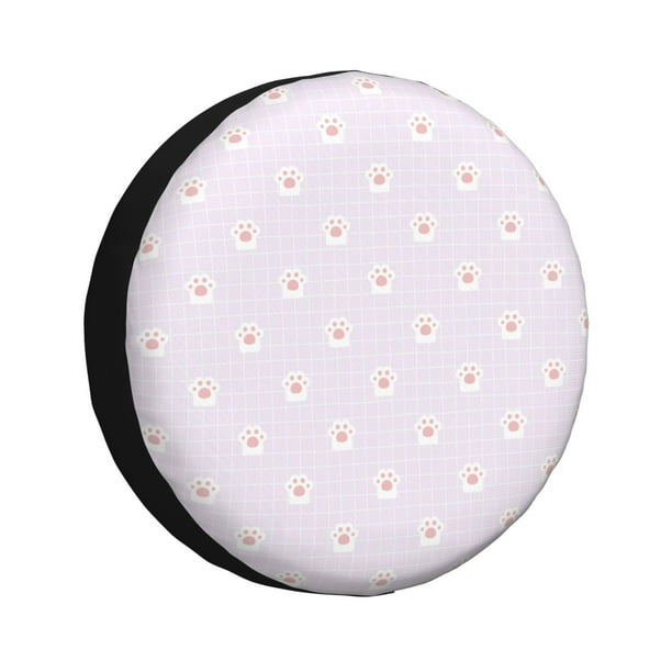 Fotbe Kawaii Cat Paw Funda de Llanta de Repuesto con Estampado, Engrosada, Ajuste Universal para Jeep, Remolque, RV, SUV, Camión-16 inch