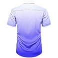 thumbnail image 5 of Aofany Dress Shirts for Men Fashion Gradient Color Short Sleeve Classic Button Down Shirt Summer Officewear Formal Business Work Shirts for Men, 5 of 8