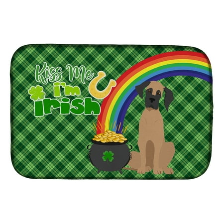

Fawn Great Dane St. Patrick s Day Dish Drying Mat 14 in x 21 in