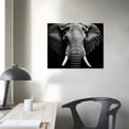 thumbnail image 3 of GOSMITH  - Black and White Elephant Canvas Wall Art Decor Animal Painting Prints Artwork for Living Room Office Decor Giclee Canvas Prints, 3 of 4