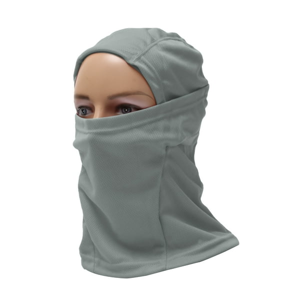Máscara Facial Completa de Poliéster Cubierta Transpirable, Absorbe el Sudor Gris Claro 1 Pcs