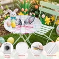 thumbnail image 3 of Round Fitted Tablecloth,Happy Easter Bunny Ears Pink Bow Circle Table Cover Waterproof Table Cloth with Elastic Edge,Flower Colorful Stripe Plaid Outdoor Tablecloths for Kitchen Picnic 55-60in, 3 of 9