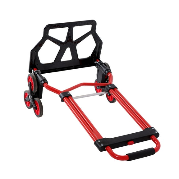 Heavy Duty Stair Climbing Hand Truck 330 LB Capacity with 4" TPR Wheels Red