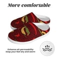 thumbnail image 6 of Wukai Hot Chili Print Women's Indoor Bedroom Slipper Slip On Shoes, Unisex House Shoes with Anti-Skid Sole for Men, Gift for Women Men-39/40, 6 of 7