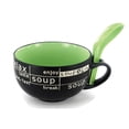 thumbnail image 5 of Rockin Ceramic Set of 4 Soup/Cereal Bowl, 14 oz Large Black Bowls for Oatmeal, Fruit, Rice - Dishwasher & Microwave Safe Home & Kitchen (Assorted Colors), 5 of 5