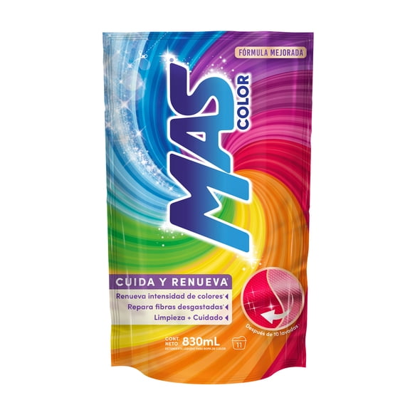Detergente líquido MAS colores intensos 830 ml