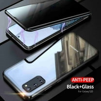 Dteck Case For Samsung S20 Ultra 5G（6.9 inch）, Anti-Peeping Magnetic Case, Anti-Spy Privacy Screen Double Sided Tempered Glass Cover, Anti-peep Adsorption Metal Bumper Cases, black