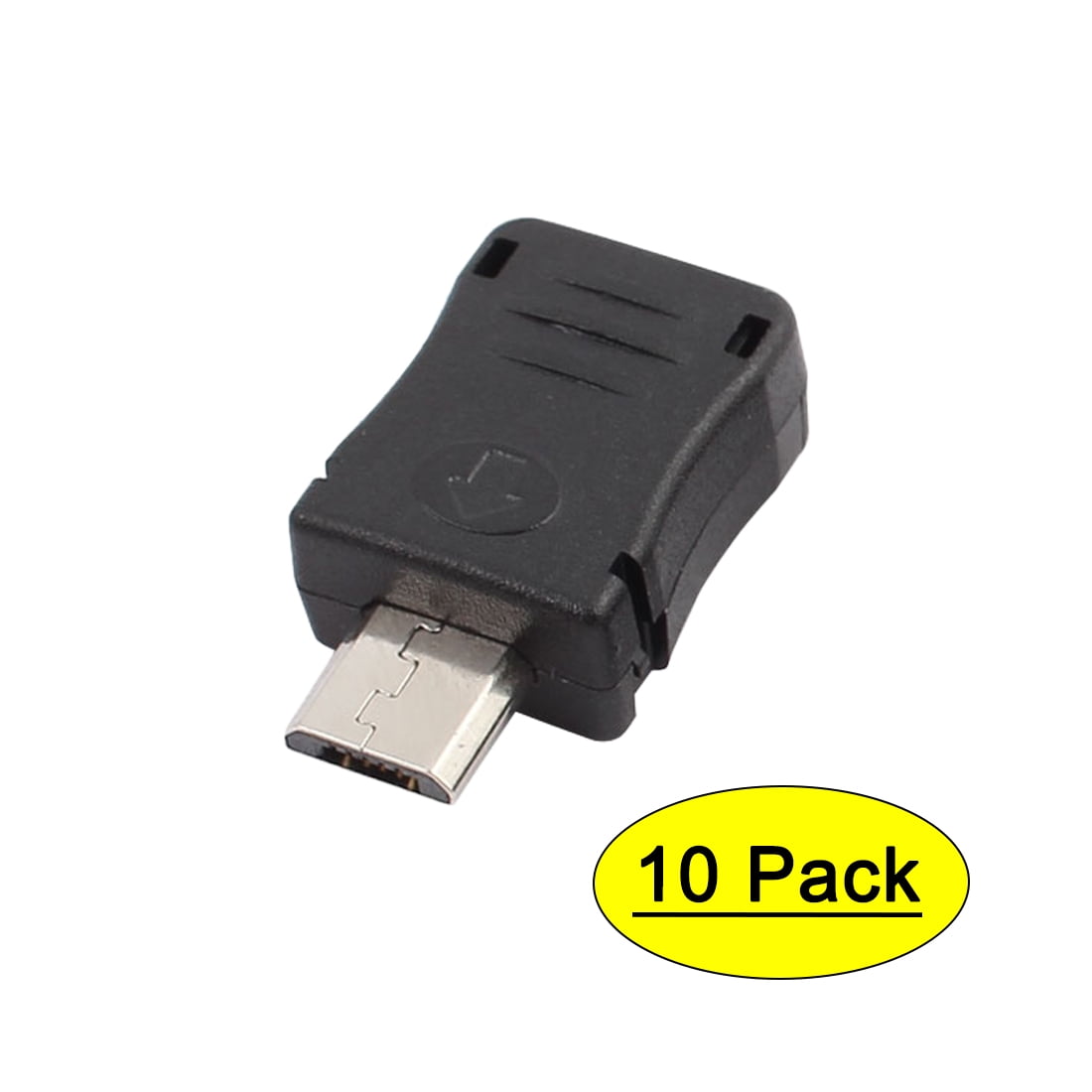 10PCS Micro USB Type B Male Plug Connector Kit with Plastic Cover for DIYS! 