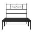 thumbnail image 5 of Metal Bed Frame with Headboard, Black Full Size 39.4x78.7, Sturdy Steel Platform Bed for Bedroom, Modern Design, 5 of 9