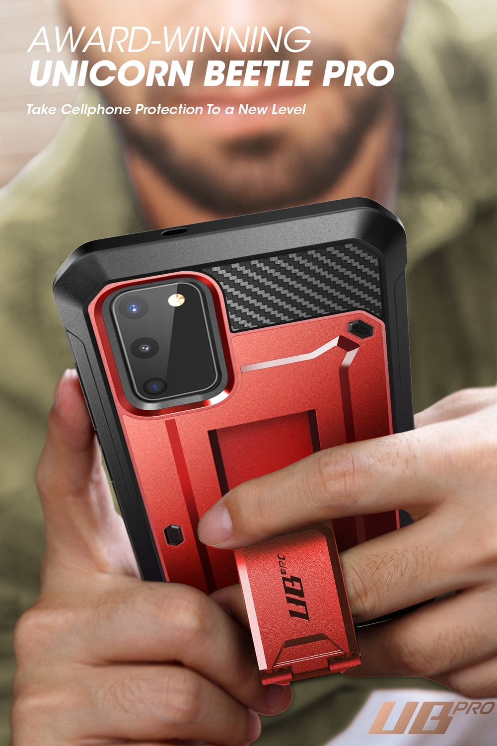 SUPCASE Unicorn Beetle Pro Series Designed for Samsung Galaxy S20 FE 5G Case (2020 Release), Full-Body Dual Layer Rugged Holster & Kickstand Case with Built-in Screen Protector (Ruddy)