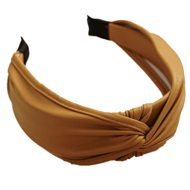 Bandas para la cabeza para mujer, moda antideslizante para mujer, hecha con tela antideslizante única, diadema anudada de cuero de larga duración Ormromra CPB-DE-LYY741-2