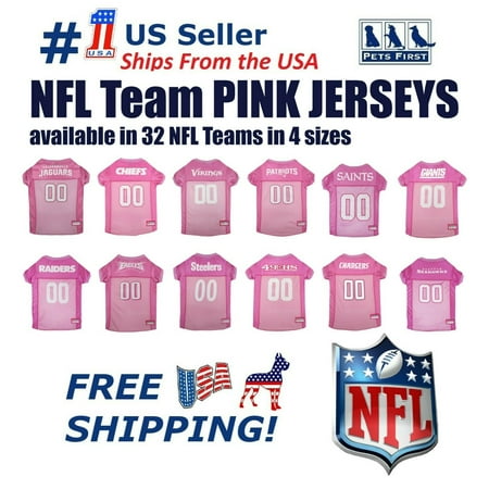 Pets First NFL San Francisco 49ers Pink Jersey for DOGS & CATS, Licensed Football Jerseys - Extra