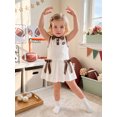 thumbnail image 6 of RUINIXCW Toddler Baby Girl Football Dress Outfit Infant Girl Summer Fall Tank Dress Rubby Embroidery Sleeveless Turn Down Collar Dot Ruffled Dress, 6 of 10