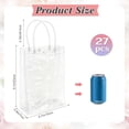 thumbnail image 2 of 27 PCS Clear PVC Gift Bags with Handles & Decorative Ribbons, 9.1x6.7x2.8 Inches Reusable Transparent Tote Goodie Bags, Bulk Party Favor Bags for Wedding, Birthday, Father's Day, 2 of 6