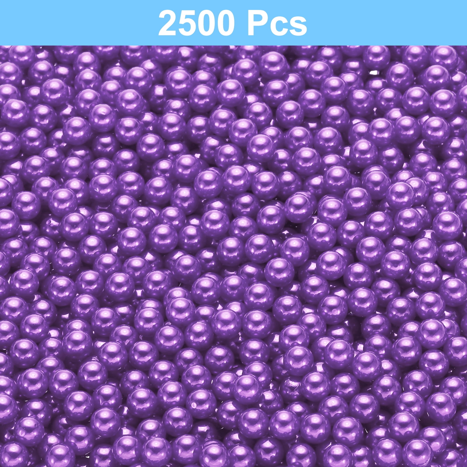 Unique Bargains Durable Faux Pearl for Crafting No Hole Pearls for Vase Fillers Purple