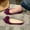 Purple, variant on Viluyesy Womens Ballet Flats, Suede Bow Pointed Toe Shallow Casual Slip-On Dressy Shoes Army Green