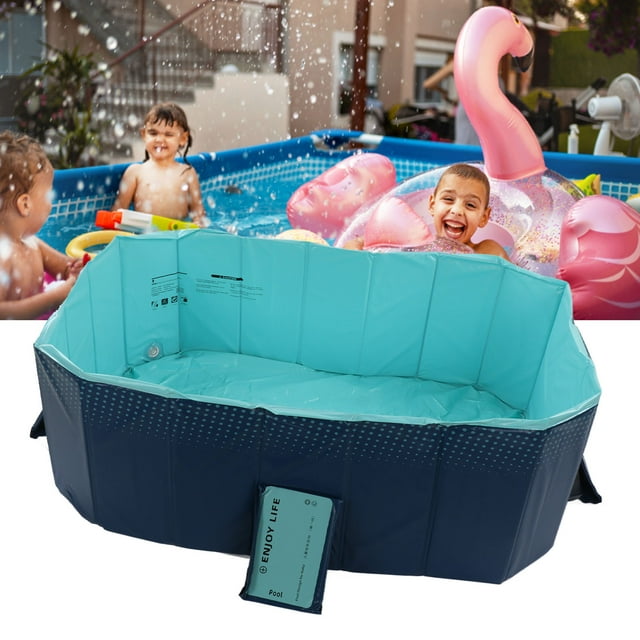 Foldable Swimming Pool, FoldingPet Swimming Pools Foldable Kiddie Pool Bath Pool Inflation Free For Home Outdoor1.6m / 5.25ft