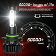 thumbnail image 6 of For Honda Civic 2004-2012 2013 2014 2015 9006 LED Headlight Low Beam Bulbs White 6000K Qty 2, 6 of 10