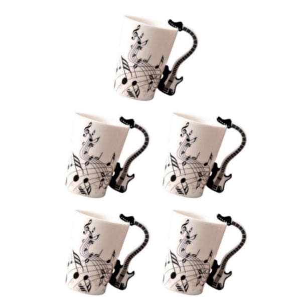 Injueey Taza de cerámica elegante y duradera, tazas de té, regalo para los amantes del té, novedad, taza de notas musicales, tazas de Type2 NO2