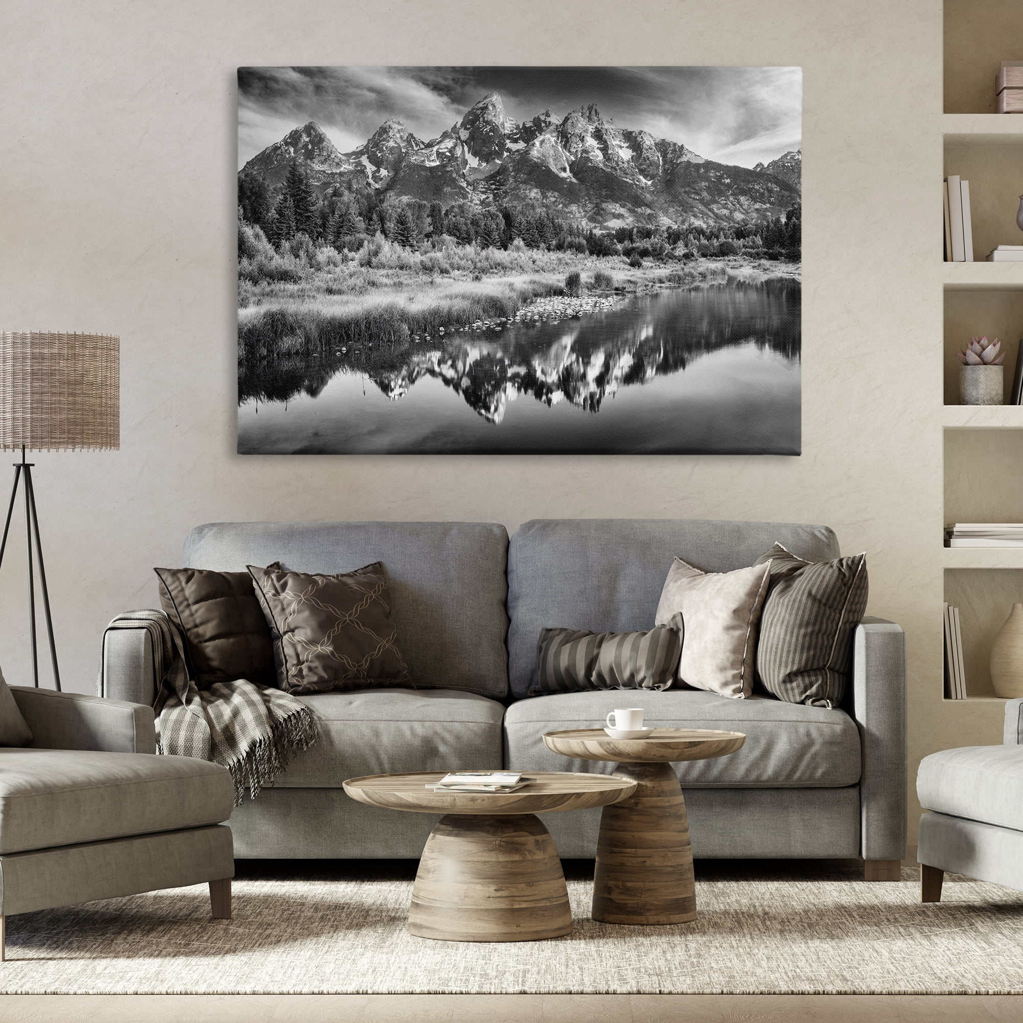 Stupell Industries Teton Mountain Reflections Canvas Wall Art, design by Rick Berk
