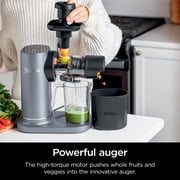 Ninja NeverClog Cold Press Juicer 150W, 18oz Jug, 30oz Pulp Container, 2-Speed, Compact, JC150